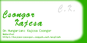 csongor kajcsa business card